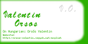 valentin orsos business card