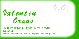 valentin orsos business card